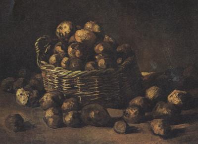 Vincent Van Gogh Still life with a Basket of Potatoes (nn04) oil painting picture